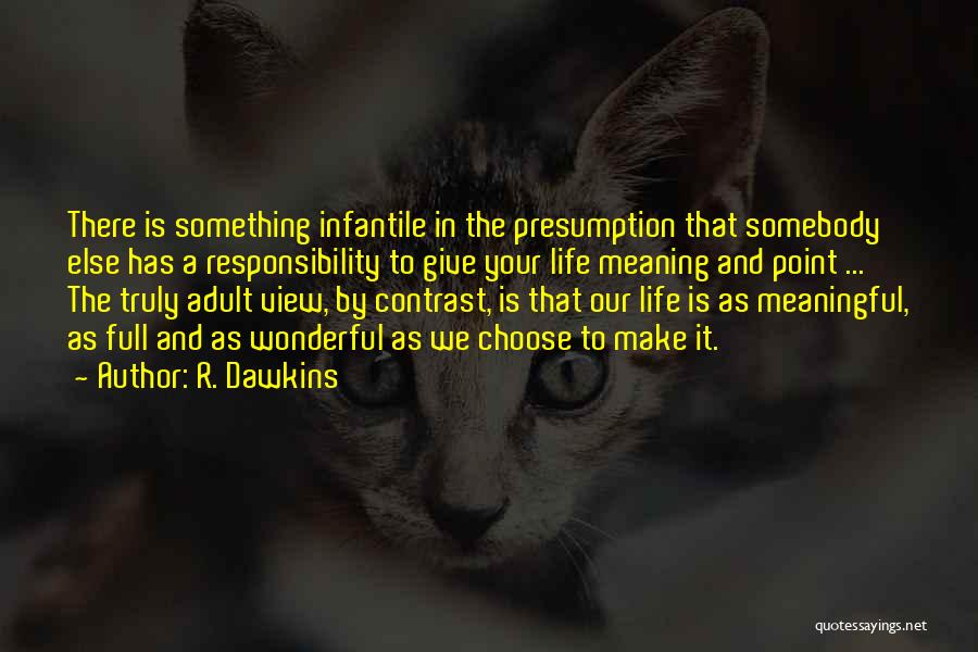Meaning Life Meaningful Quotes By R. Dawkins