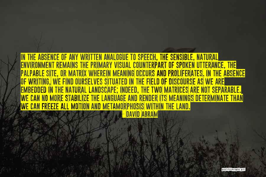 Meaning Of Motion Quotes By David Abram Meaning Of Motion Quotes By David Abram