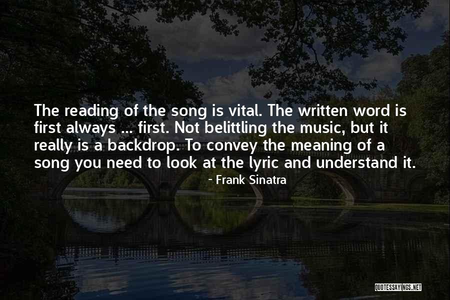 Meaning Of Music Quotes By Frank Sinatra Meaning Of Music Quotes By Frank Sinatra