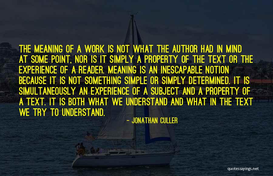Meaning Of Work Quotes By Jonathan Culler Meaning Of Work Quotes By Jonathan Culler