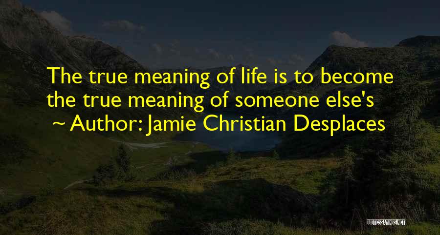 Meaning To Someone Quotes By Jamie Christian Desplaces
