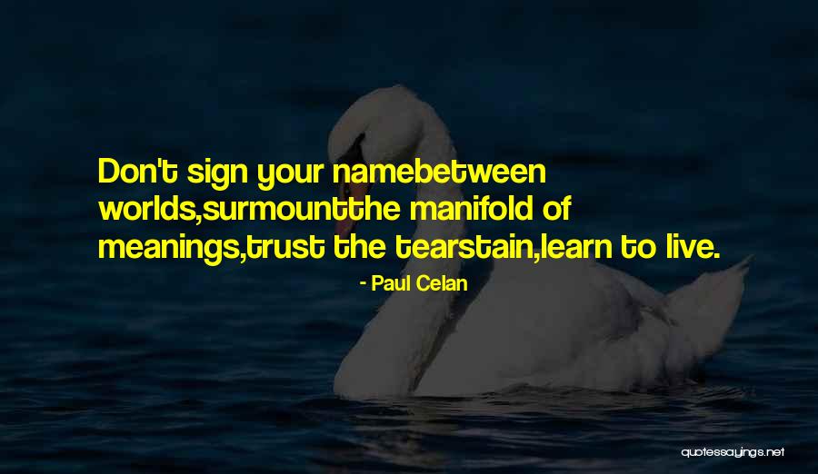 Meaning Your Quotes By Paul Celan Meaning Your Quotes By Paul Celan
