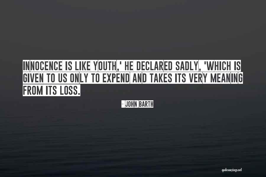 Meaning Youth Quotes By John Barth Meaning Youth Quotes By John Barth