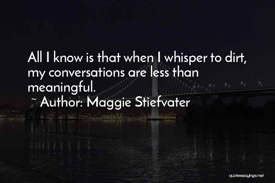 Meaningful Conversations Quotes By Maggie Stiefvater