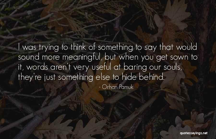 Meaningful Words Quotes By Orhan Pamuk