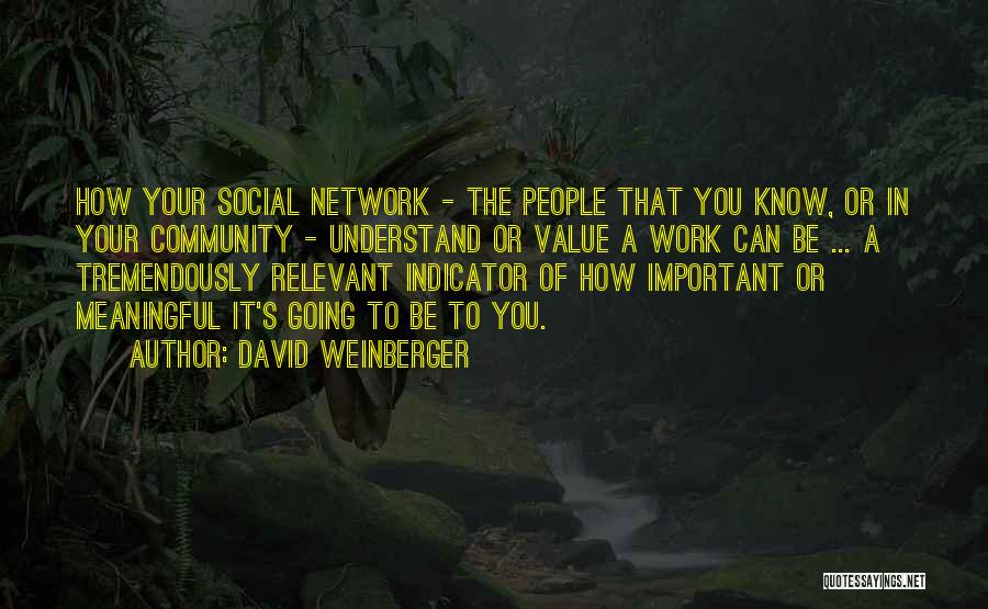 Meaningful Work Quotes By David Weinberger