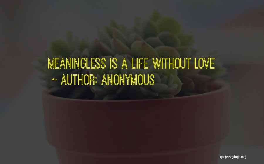 Meaningless Love Quotes By Anonymous