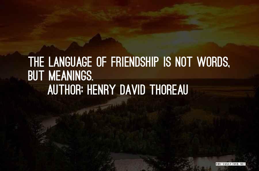 Meanings Of Friendship Quotes By Henry David Thoreau