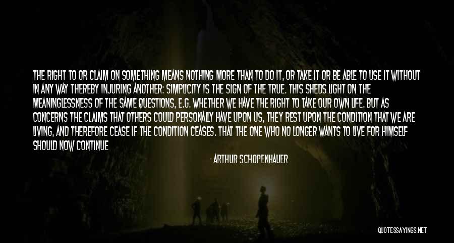 Means It Is True Quotes By Arthur Schopenhauer