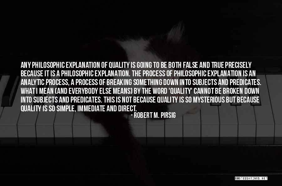 Means It Is True Quotes By Robert M. Pirsig