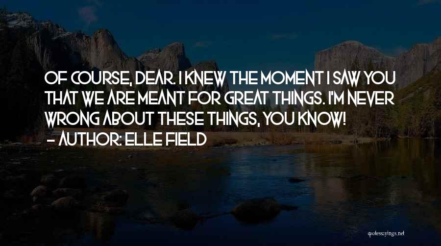 Meant For Great Things Quotes By Elle Field