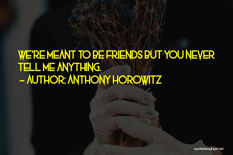 Meant To Be Friends Quotes By Anthony Horowitz