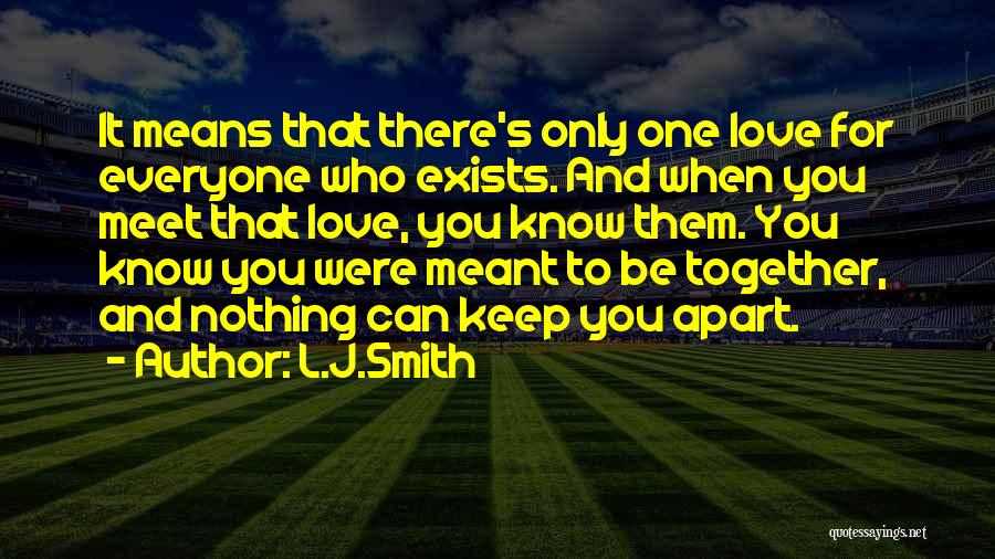 Meant To Meet Quotes By L.J.Smith