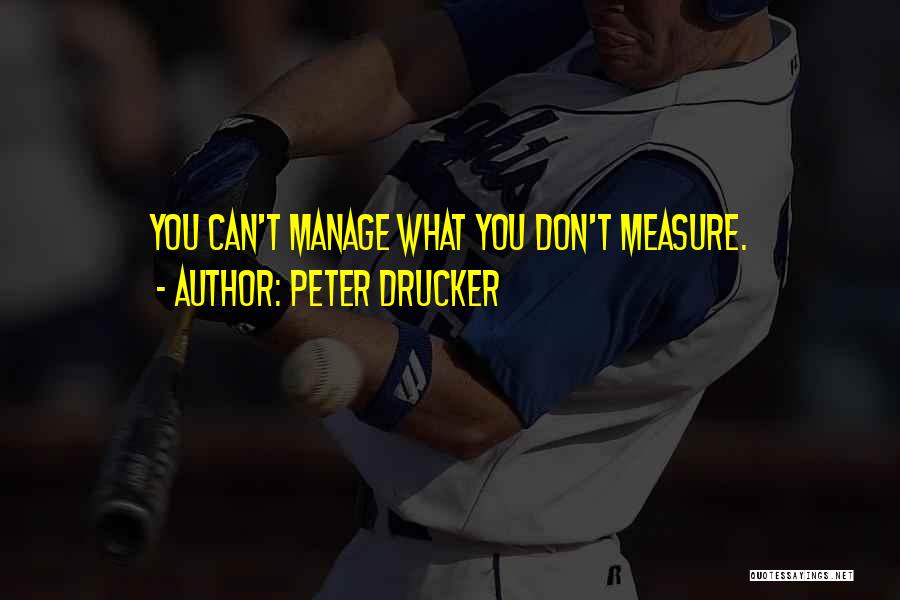 Measure Manage Quotes By Peter Drucker