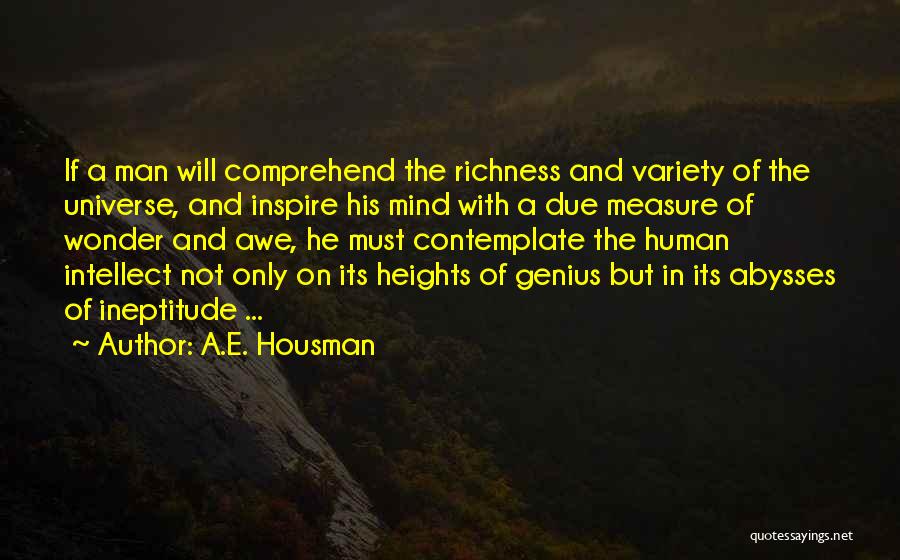 Measure Of A Man Quotes By A.E. Housman