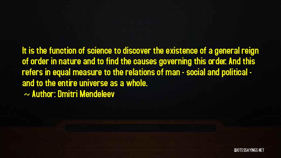 Measure Of A Man Quotes By Dmitri Mendeleev