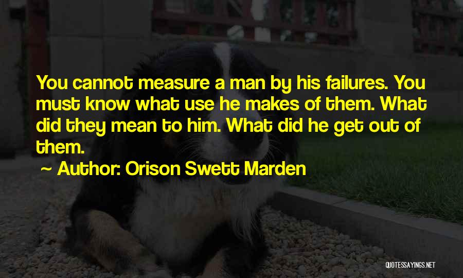 Measure Of A Man Quotes By Orison Swett Marden