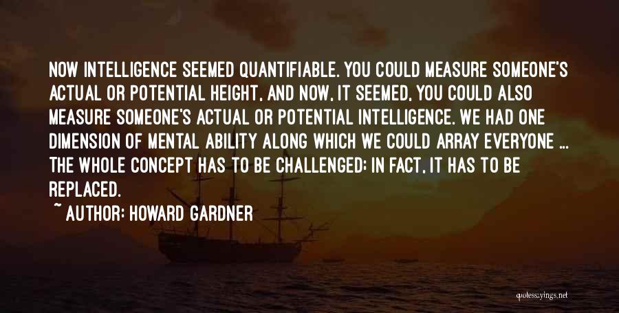 Measure Of Intelligence Quotes By Howard Gardner