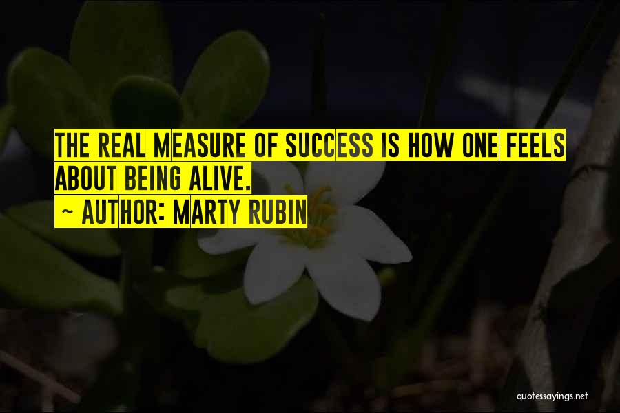Measure Of Success Quotes By Marty Rubin