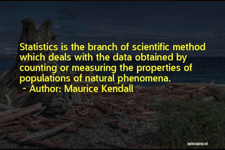 Measuring Data Quotes By Maurice Kendall