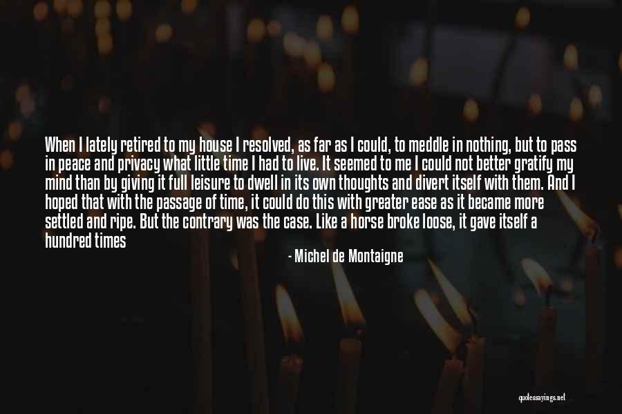 Meddle Quotes By Michel De Montaigne