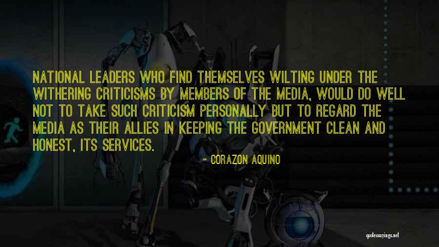Media Criticism Quotes By Corazon Aquino Media Criticism Quotes By Corazon Aquino