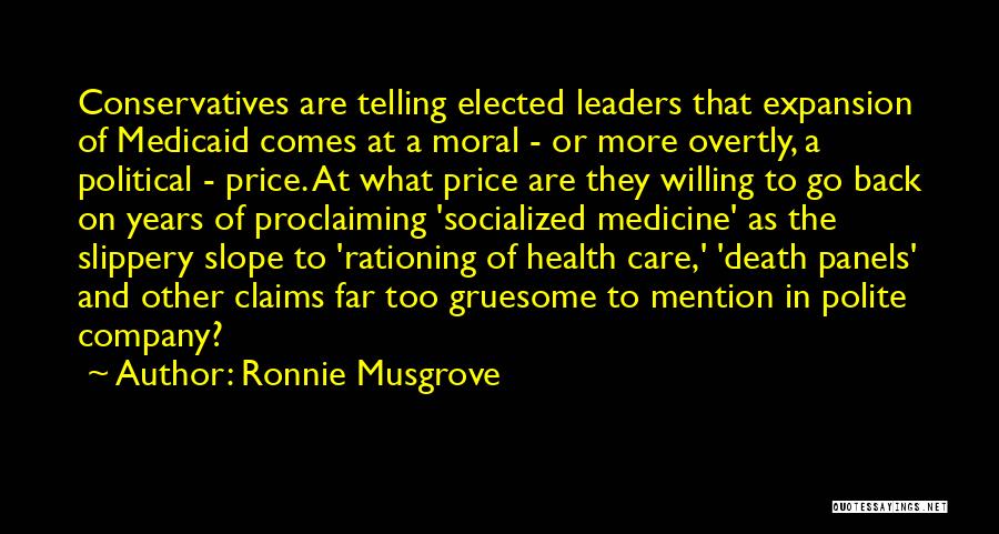 Medicaid Expansion Quotes By Ronnie Musgrove