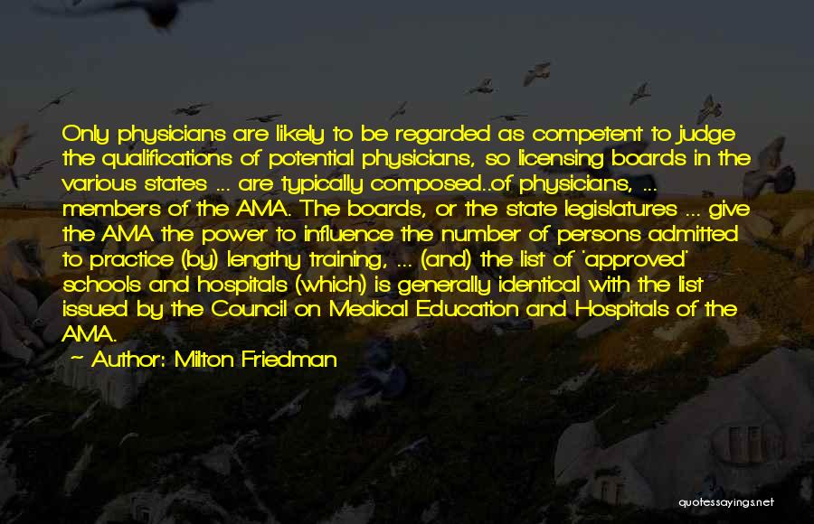 Medical Practice Quotes By Milton Friedman
