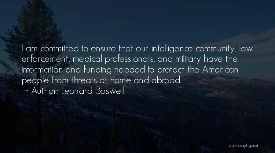 Medical Professionals Quotes By Leonard Boswell