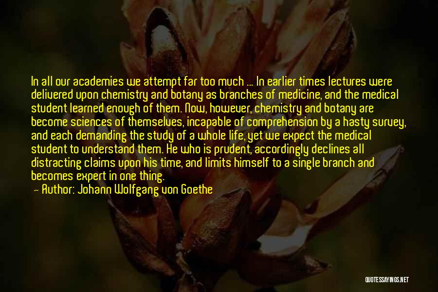 Medical Student Life Quotes By Johann Wolfgang Von Goethe