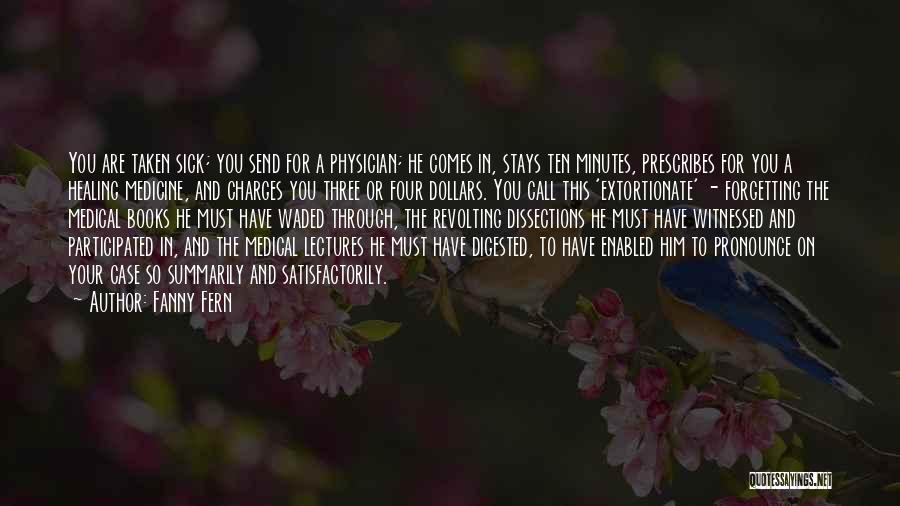 Medicine And Healing Quotes By Fanny Fern