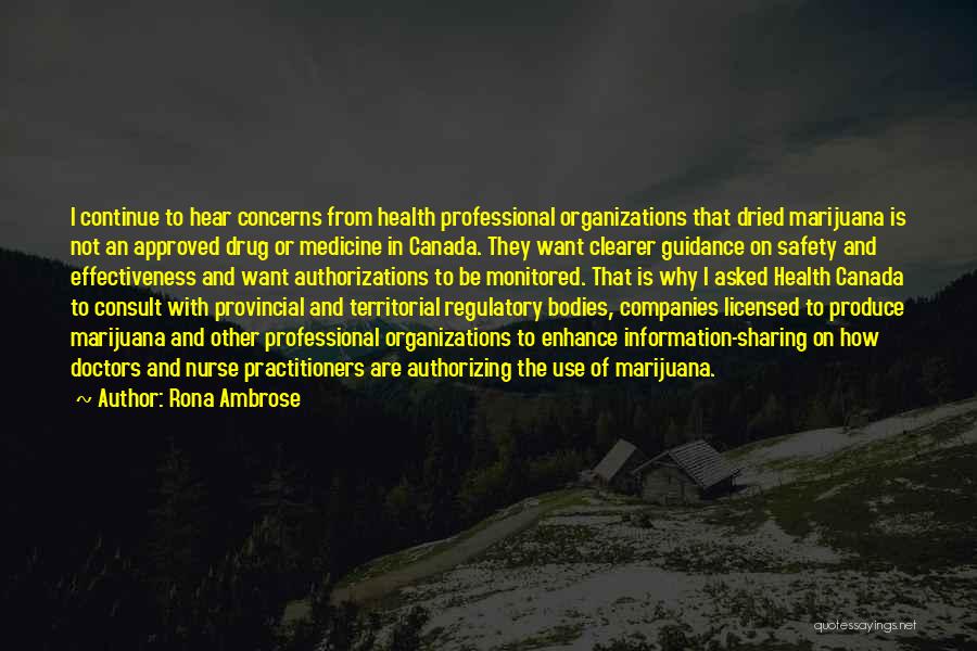 Medicine And Health Quotes By Rona Ambrose