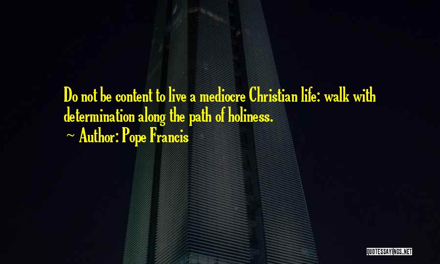 Mediocre Life Quotes By Pope Francis