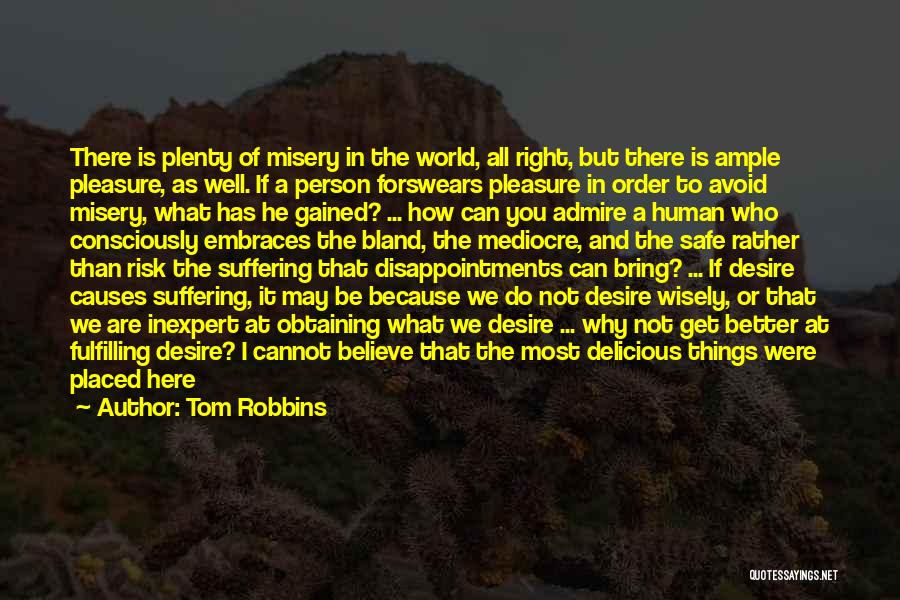 Mediocre Life Quotes By Tom Robbins