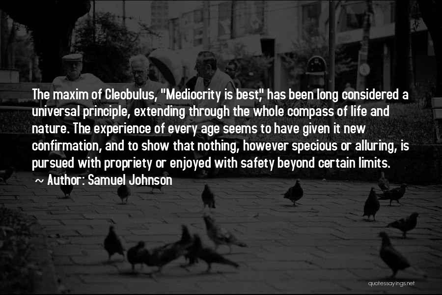 Mediocrity Best Quotes By Samuel Johnson