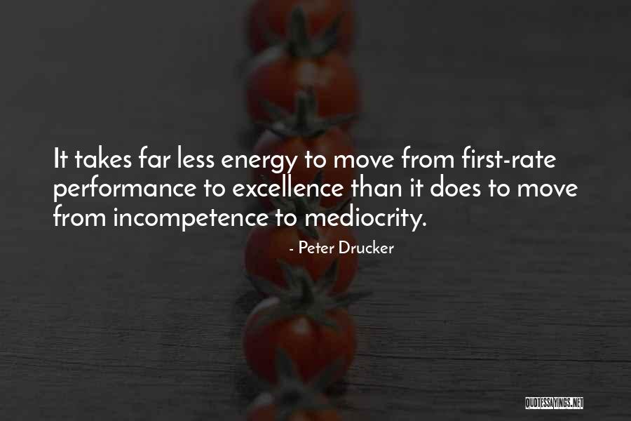 Mediocrity Excellence Quotes By Peter Drucker Mediocrity Excellence Quotes By Peter Drucker