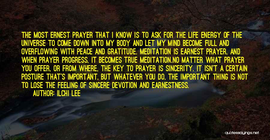 Meditation And Prayer Quotes By Ilchi Lee