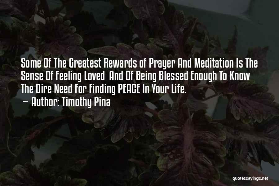 Meditation And Prayer Quotes By Timothy Pina