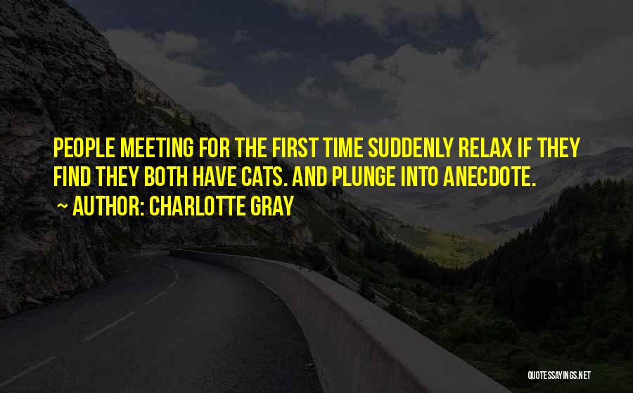 Meeting For The First Time Quotes By Charlotte Gray