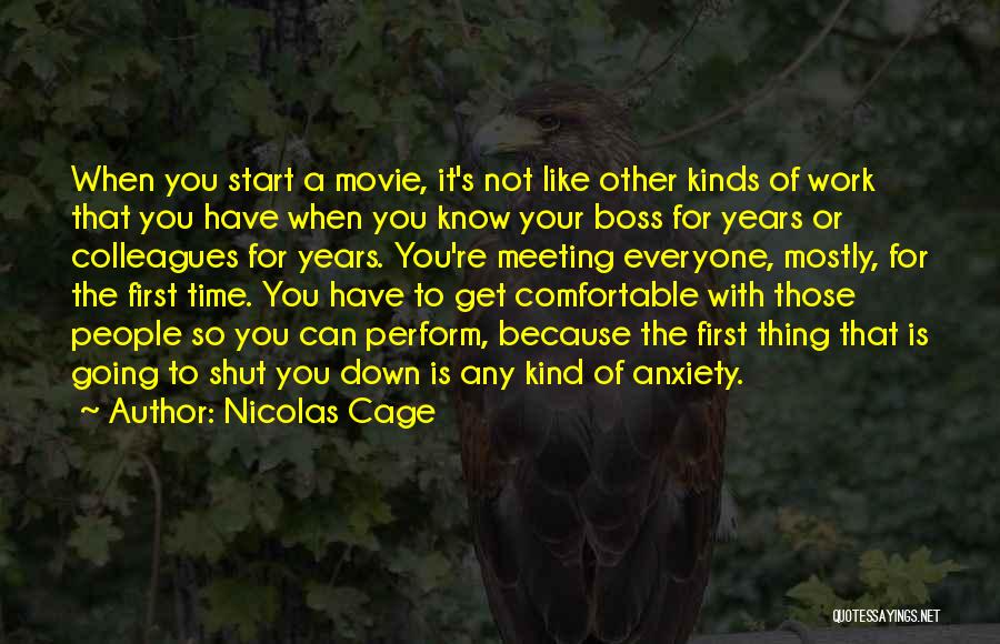 Meeting For The First Time Quotes By Nicolas Cage