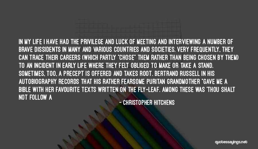 Meeting Later In Life Quotes By Christopher Hitchens Meeting Later In Life Quotes By Christopher Hitchens