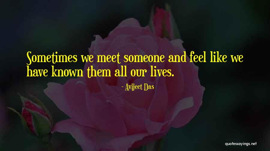 Meeting Someone Like You Quotes By Avijeet Das