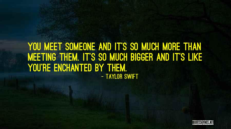 Meeting Someone Like You Quotes By Taylor Swift