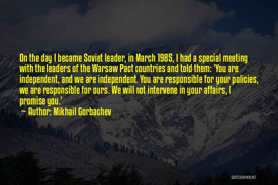 Meeting That Special Someone Quotes By Mikhail Gorbachev