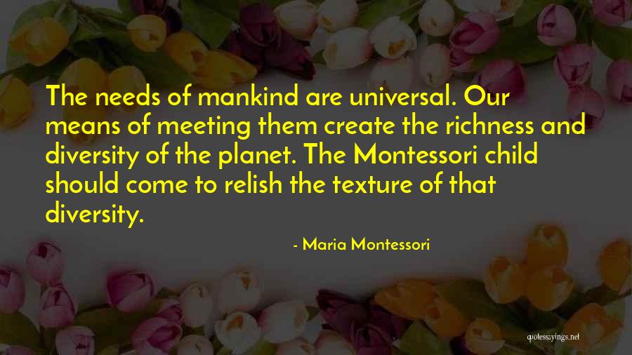 Meeting The Needs Of Others Quotes By Maria Montessori