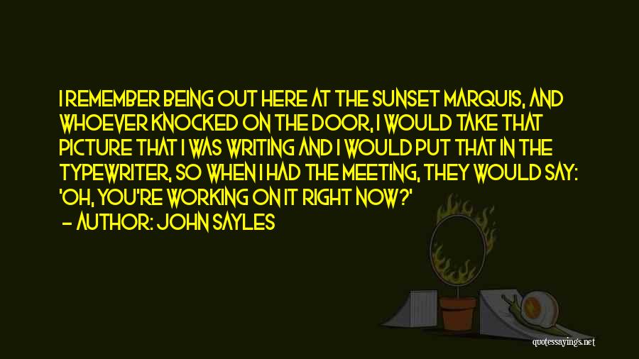 Meeting The Right One Quotes By John Sayles