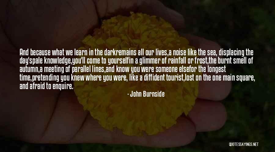 Meeting Yourself Quotes By John Burnside Meeting Yourself Quotes By John Burnside