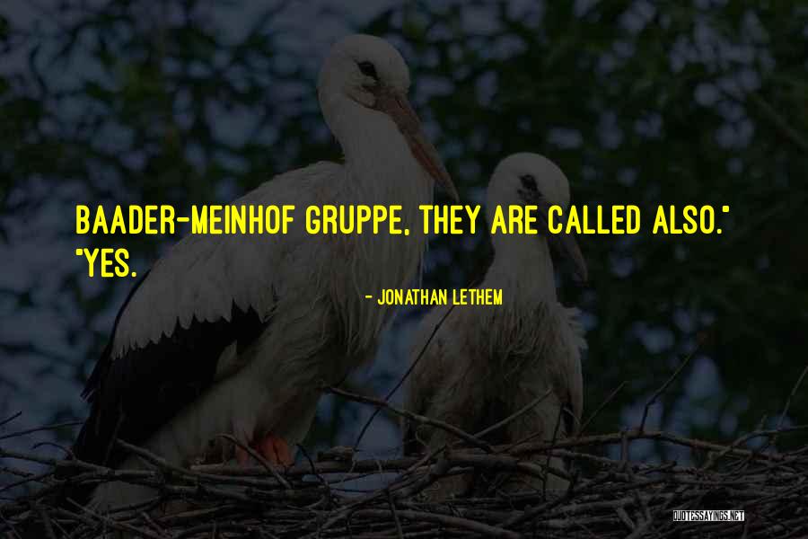 Meinhof Quotes By Jonathan Lethem Meinhof Quotes By Jonathan Lethem