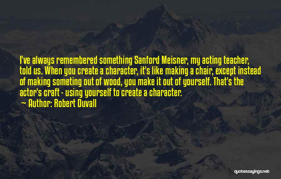 Meisner Quotes By Robert Duvall