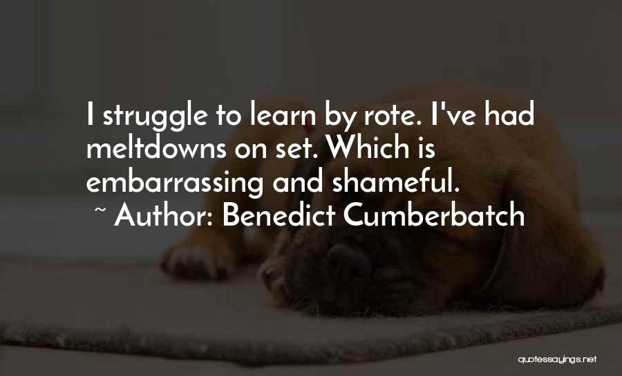 Meltdowns Quotes By Benedict Cumberbatch